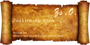 Zsilinszky Olga névjegykártya