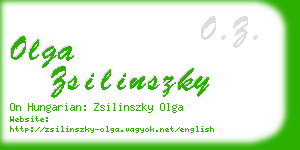 olga zsilinszky business card